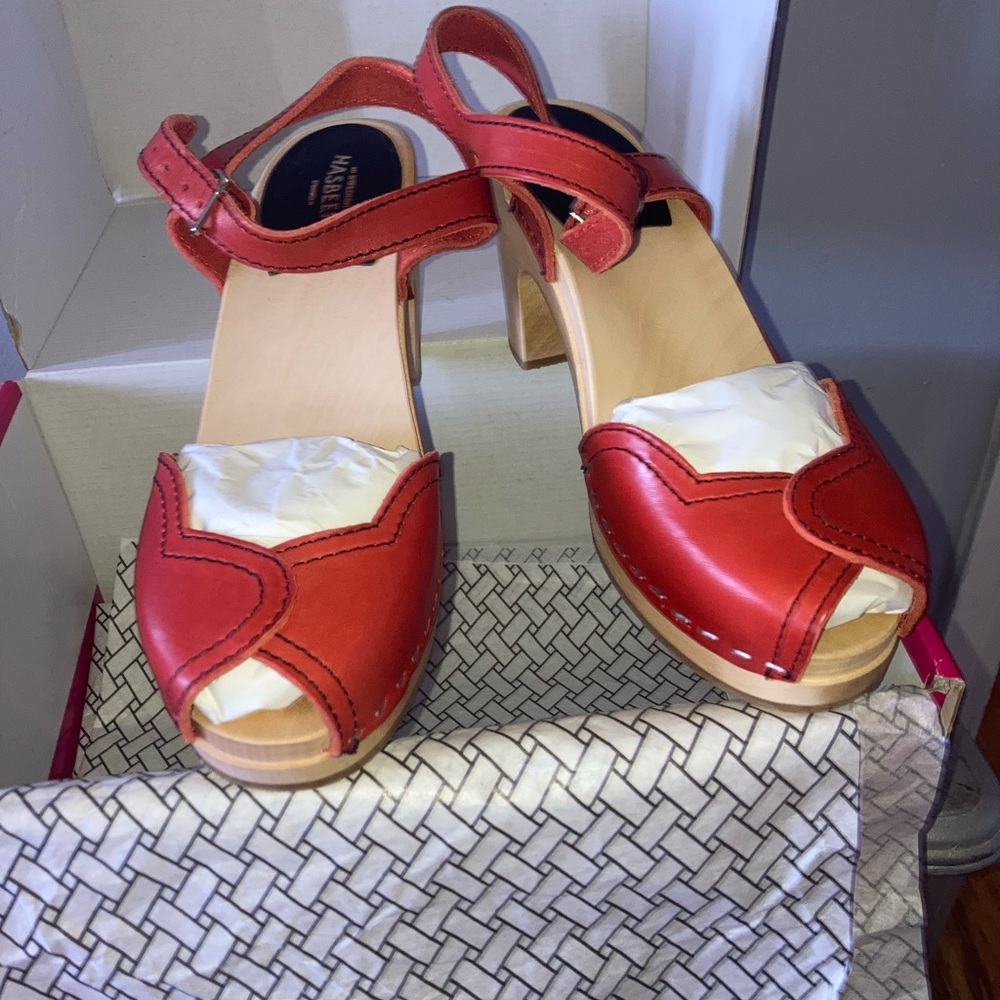 SWEDISH HASBEENS ❤️ HEART SANDAL size 37 EU (fits like 6.5 US)